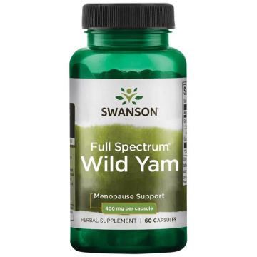 Swanson Full Spectrum Wild Yam, 400mg - 60 Capsules. 087614112589