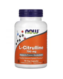 NOW Foods, L-Citrulline, 750 mg, 90 Veg Capsules