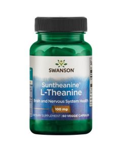 Swanson Suntheanine L Theanine, 100 mg, 60 Veggie caps. 087614021102