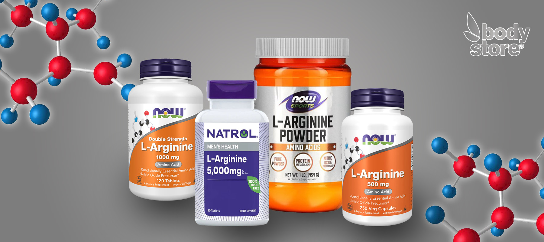 Arginine capsules, poeder en tabletten